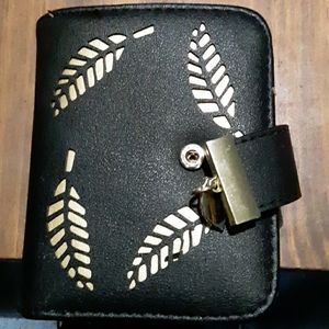 Black and gold wallet